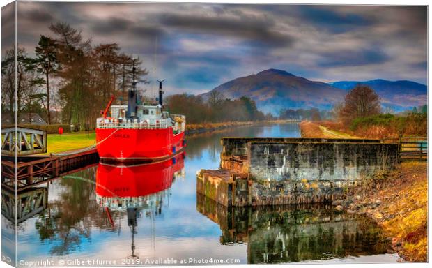 Scotland's Caledonian Canal: An Engineering Marvel Canvas Print by Gilbert Hurree