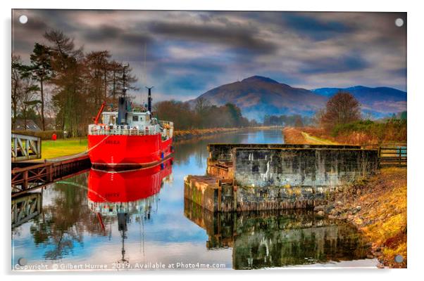 Scotland's Caledonian Canal: An Engineering Marvel Acrylic by Gilbert Hurree