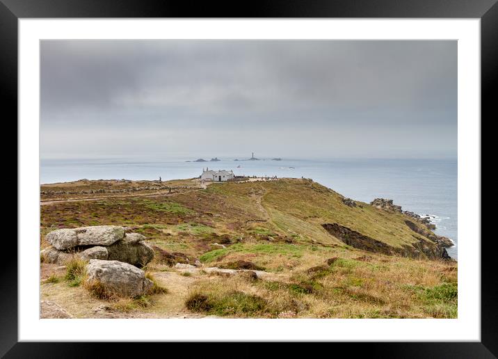 The first and last house, Land's End Framed Mounted Print by Images of Devon