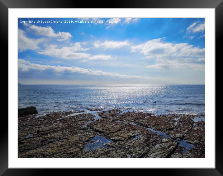 Porthleven Beach Framed Mounted Print by Susan Ireland