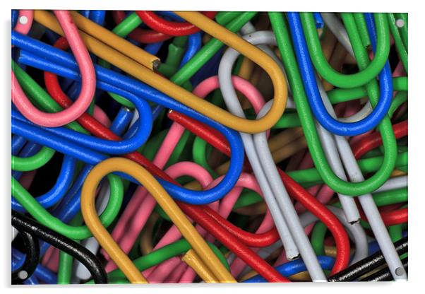 Paper Clips Acrylic by Mike Gorton