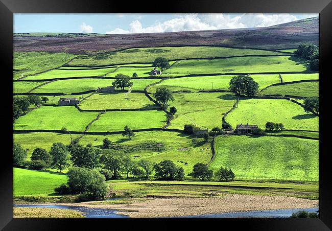 Patchwork In The Dales Framed Print by Sandi-Cockayne ADPS