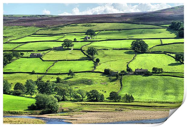 Patchwork In The Dales Print by Sandi-Cockayne ADPS