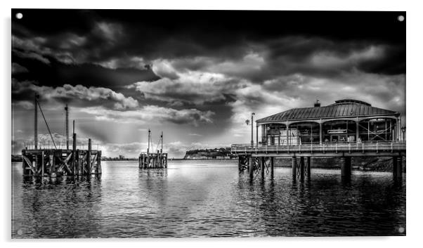 Cardiff bay pier  Acrylic by paul holt