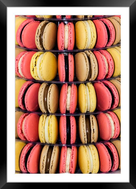Macaroon Wedding Cake Framed Mounted Print by Maggie McCall