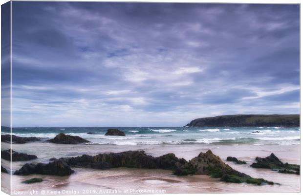 Isle of Lewis: Ness Beach Canvas Print by Kasia Design