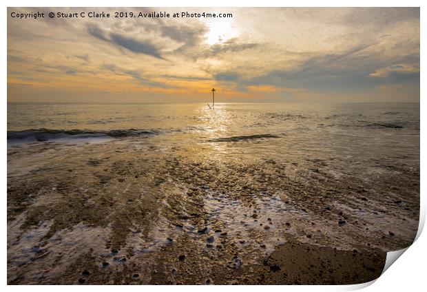 Selsey Bill Print by Stuart C Clarke