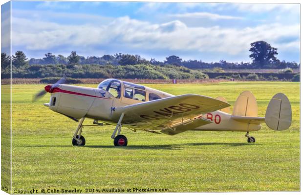 Miles M38 Messenger 2A G-AKBO Canvas Print by Colin Smedley
