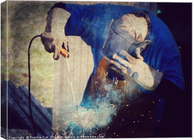 Welding Canvas Print by Frankie Cat