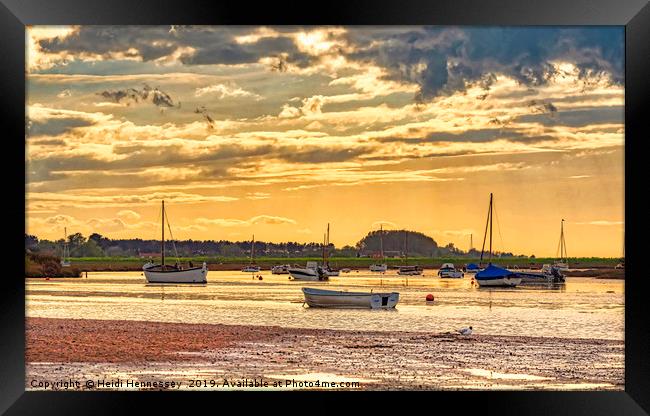 Serene Evening Scene Framed Print by Heidi Hennessey