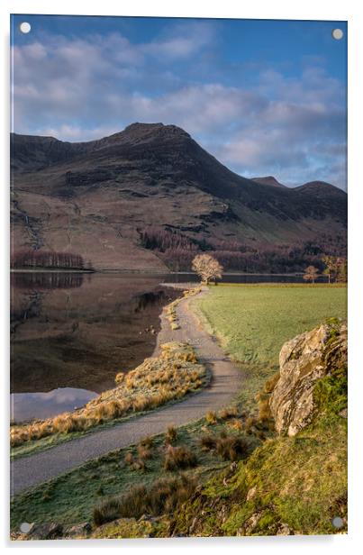 Buttermere Morning Acrylic by Paul Andrews