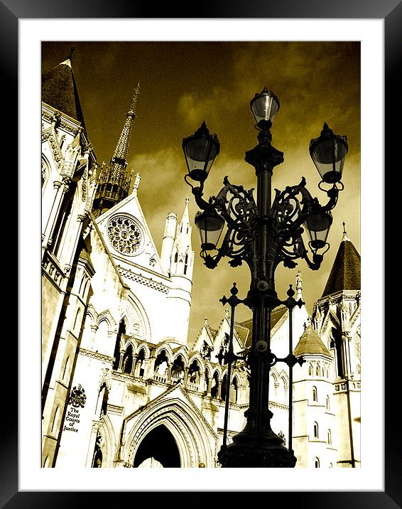 The Royal Courts of Justice Framed Mounted Print by Jonathan Pankhurst