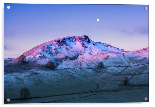 Chrome Hill Winter sunrise  Acrylic by John Finney