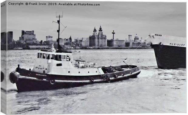 The last of my B&W mounted print scans. Tug Hazelg Canvas Print by Frank Irwin