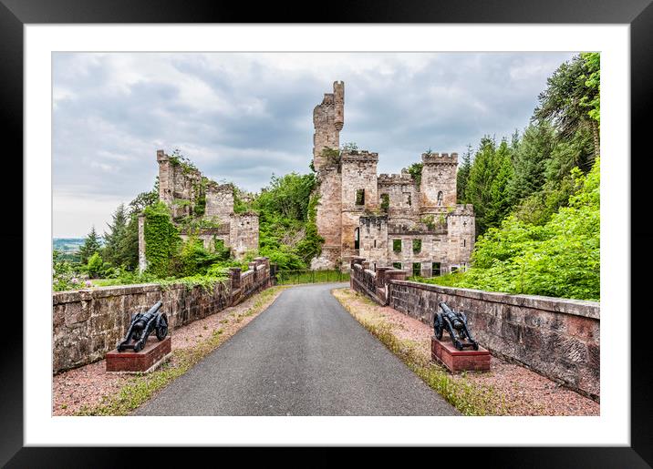 Loudoun Castle  Framed Mounted Print by Valerie Paterson