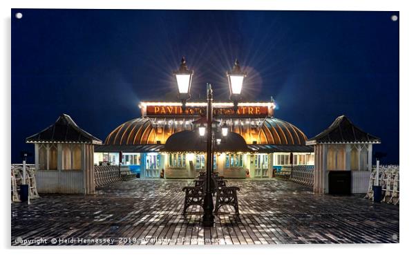 A Winter Wonderland on Victorian Cromer Pier Acrylic by Heidi Hennessey