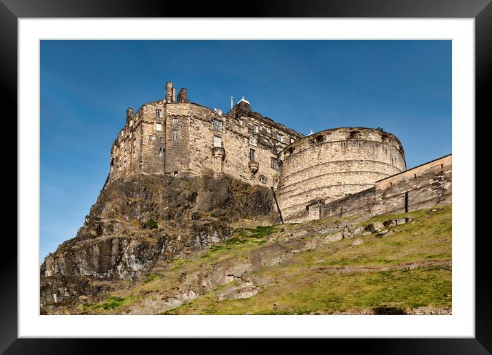 Edinburgh Castle Framed Mounted Print by Valerie Paterson