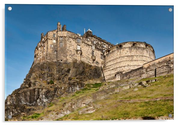 Edinburgh Castle Acrylic by Valerie Paterson