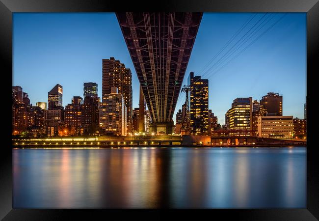 59th Street Bridge Midtown Mahattan New York City Framed Print by Chris Curry