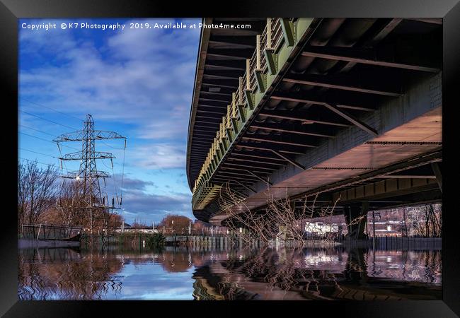 Tinsley Viaduct - Motorway in the Sky Framed Print by K7 Photography
