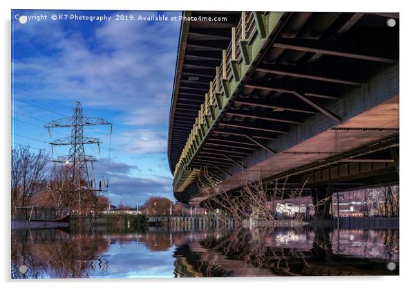 Tinsley Viaduct - Motorway in the Sky Acrylic by K7 Photography