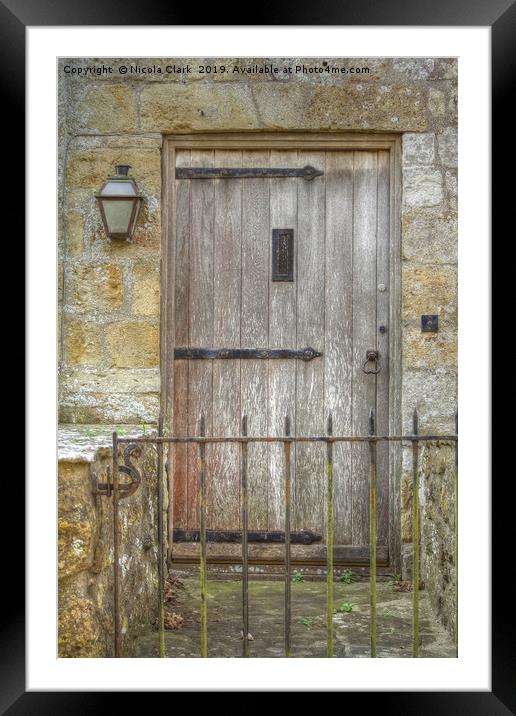 The Old Door Framed Mounted Print by Nicola Clark