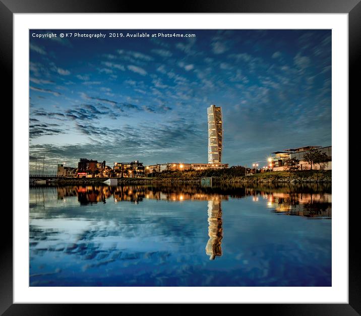 The Turning Torso - Swedens' Tallest Skyscraper Framed Mounted Print by K7 Photography
