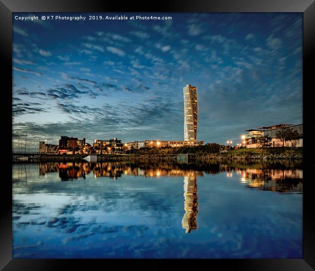 The Turning Torso - Swedens' Tallest Skyscraper Framed Print by K7 Photography