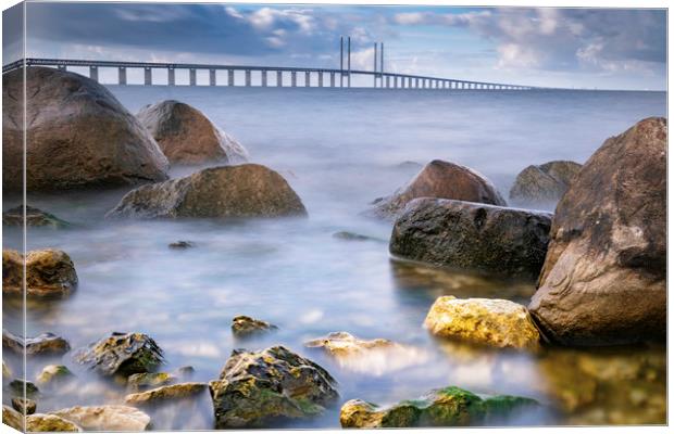 The Oresund Strait from Sibbarp, Malmo Canvas Print by K7 Photography