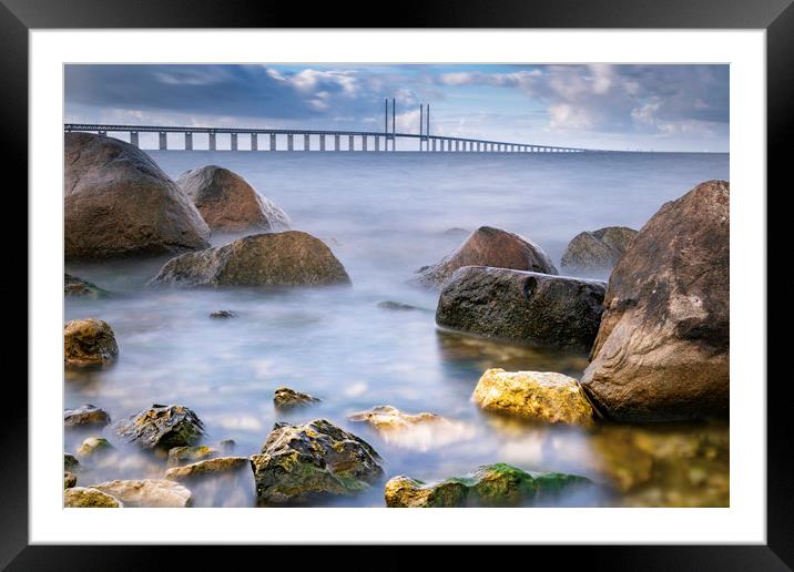 The Oresund Strait from Sibbarp, Malmo Framed Mounted Print by K7 Photography