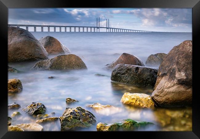 The Oresund Strait from Sibbarp, Malmo Framed Print by K7 Photography