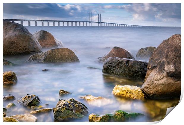 The Oresund Strait from Sibbarp, Malmo Print by K7 Photography