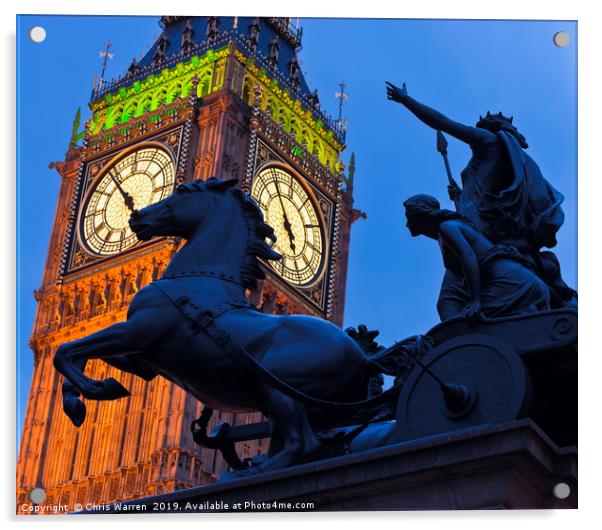 Big Ben Westminster London in evening light Acrylic by Chris Warren