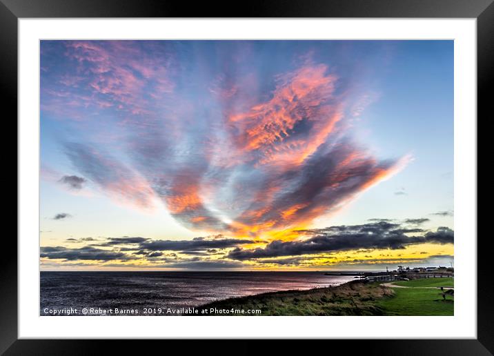 Seaham Clouds at Sunrise Framed Mounted Print by Lrd Robert Barnes