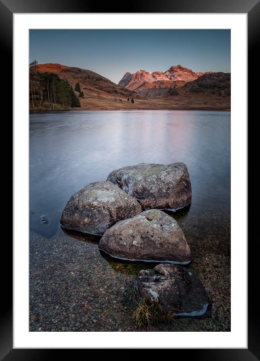 Langdale Pikes Sunrise Framed Mounted Print by Paul Andrews