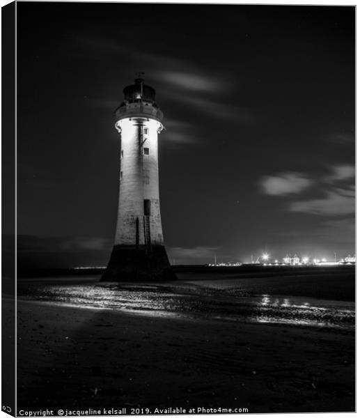 Perch Rock Lighthouse . New Brighton . Wirral Canvas Print by jacqueline kelsall