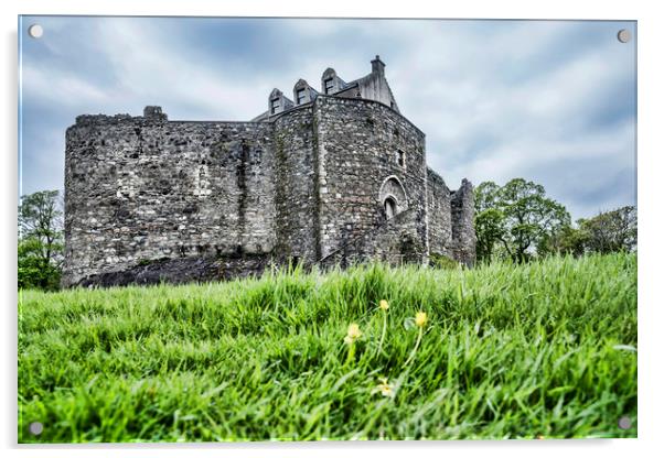 Dunstaffnage Castle  Acrylic by Valerie Paterson