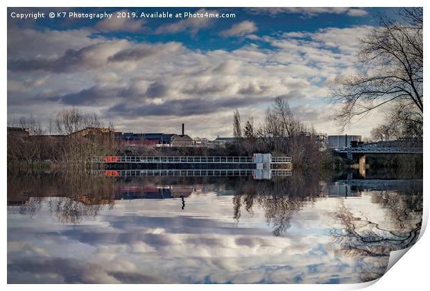 Reflections - Don Navigation at Templeborough Print by K7 Photography