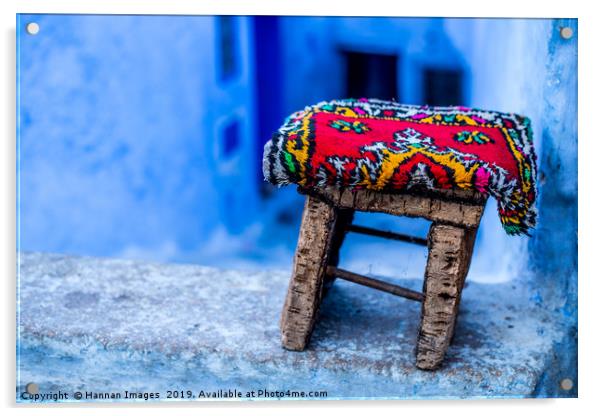 Colour of Chefchaouen Acrylic by Hannan Images