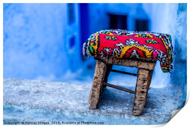 Colour of Chefchaouen Print by Hannan Images