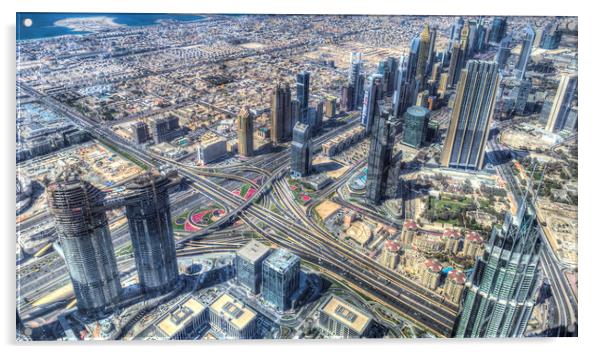 Dubai Air Panorama Acrylic by David Pyatt