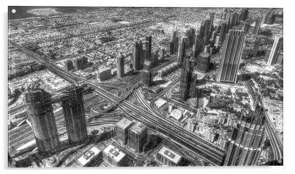 Dubai Panorama Acrylic by David Pyatt