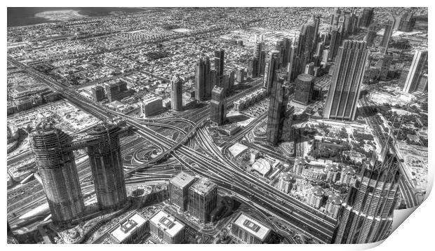 Dubai Panorama Print by David Pyatt