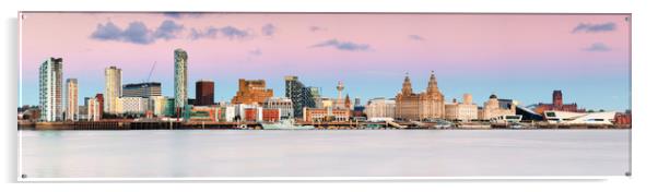 Liverpool Skyline Acrylic by Daniel kenealy