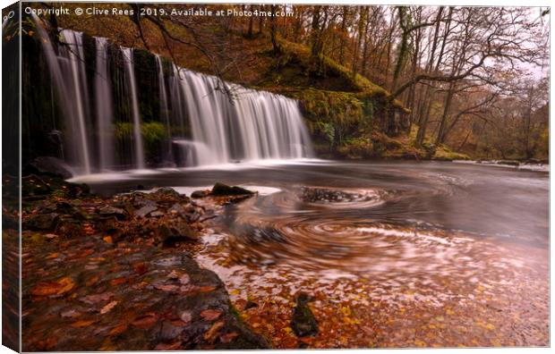 Waterfall Canvas Print by Clive Rees