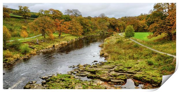 The River Wharfe Yorkshire Print by Diana Mower