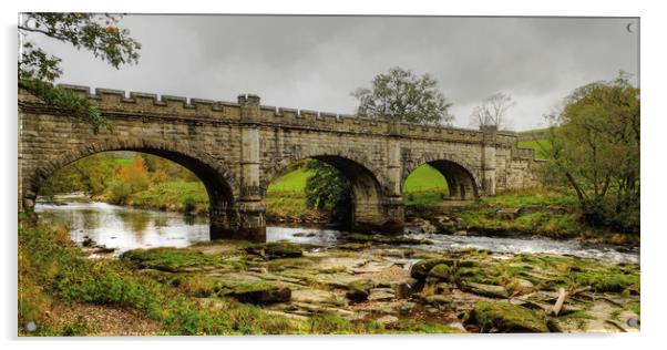 The Nidd Aquaduct Yorkshire Acrylic by Diana Mower