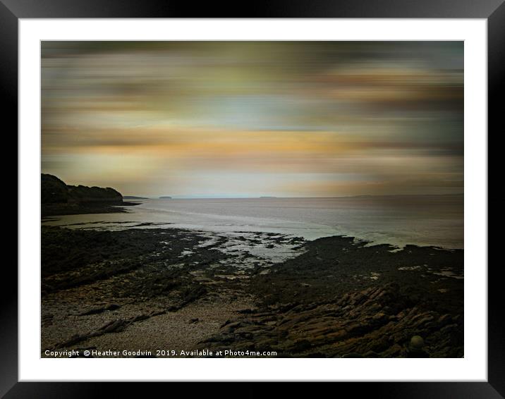 Looking towards Steepholm Framed Mounted Print by Heather Goodwin