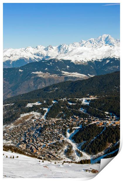 Majestic Mont Blanc and Meribel Print by Andy Evans Photos