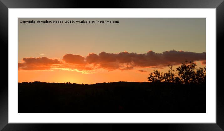 Glorious Biddulph Sunset Framed Mounted Print by Andrew Heaps
